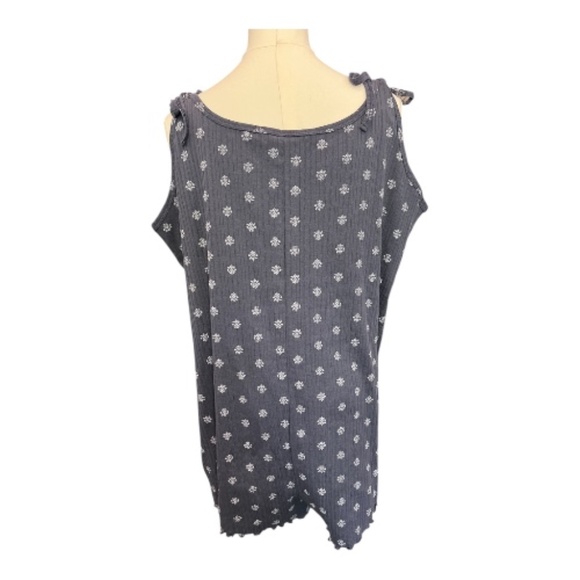 ✨ GUC Old Navy Tie Shoulder Pointelle Henley Pajama Romper | Size L - Picture 5 of 7